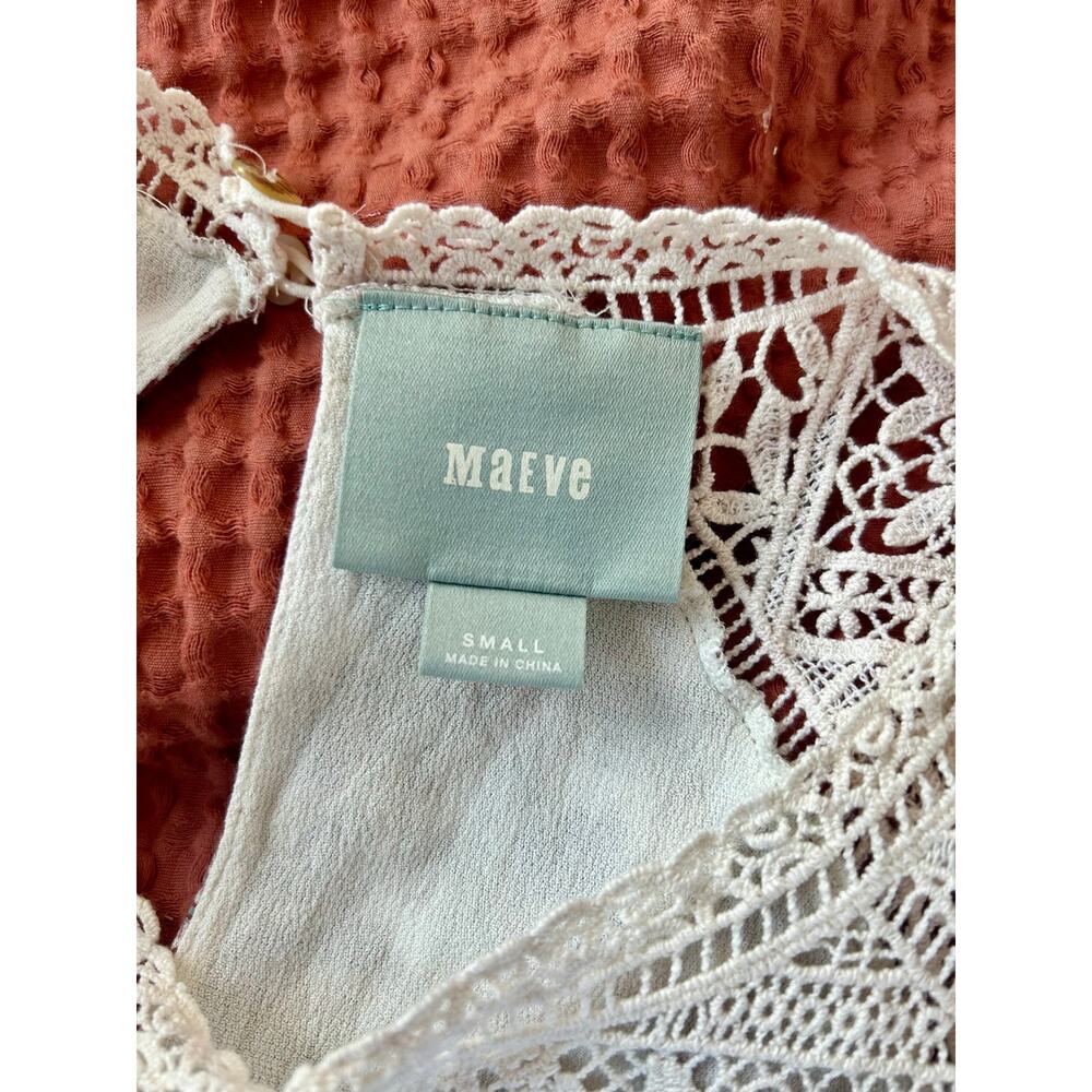 Anthropologie | Maeve | Laced Eleanor Sleeveless Blouse | Sz Small - Picture 6 of 7